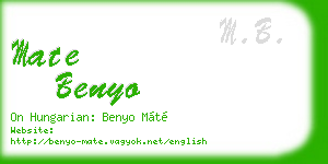 mate benyo business card